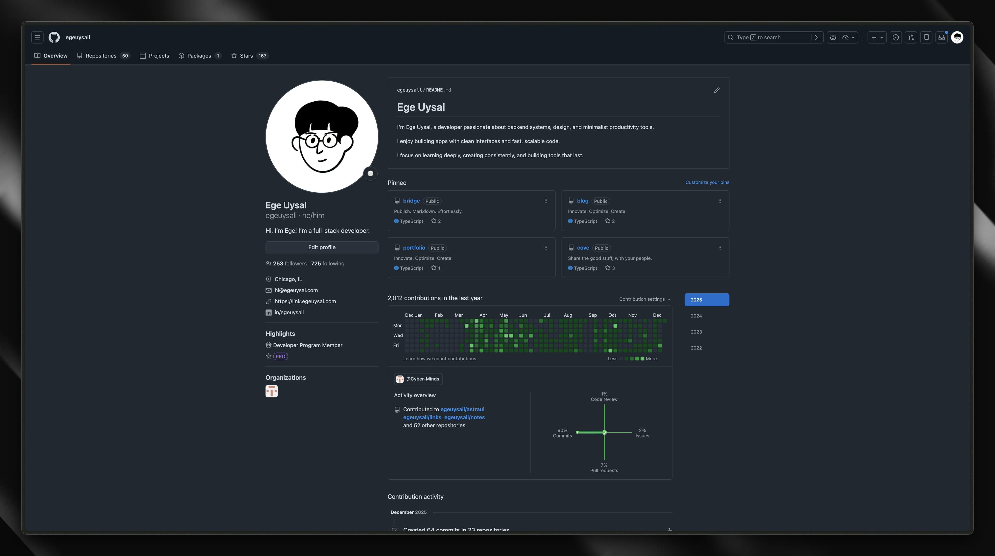 2,025 Commits for 2025: My Year of Code